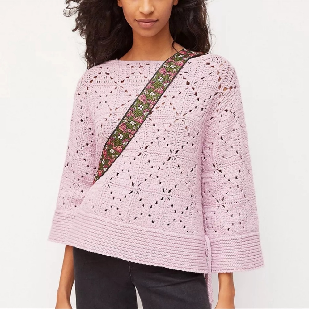 Anthropologie Kora Crochet Pullover Sweater NWOT - Picture 1 of 11